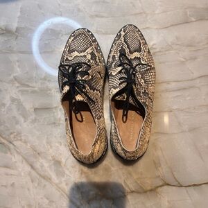 Women’s Snakeskin Oxfords -6.5- Loeffler Randal- Authentic